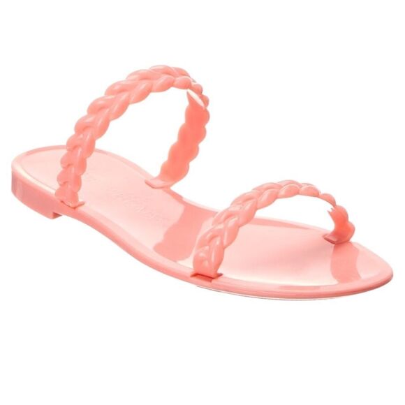 STUART WEITZMAN Braida Sawyer Jelly Sandal In Apricot - Picture 1 of 9